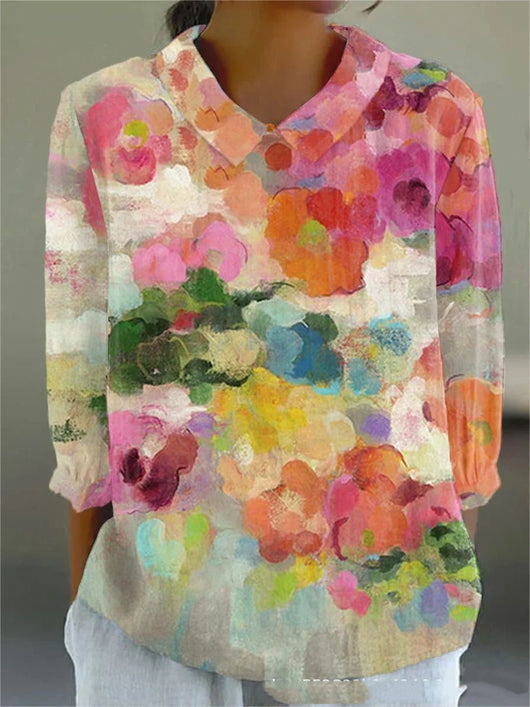 Blusa Retro Floral Japonesa de Manga Larga para Mujer - Image 12