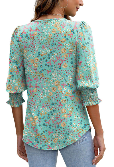 Blusa Suelta Casual con Estampado y Cuello Redondo para Mujer - Image 22