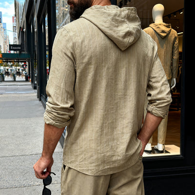 Camisa Hoodie Suelta Casual de Manga Larga para Hombre - Image 16