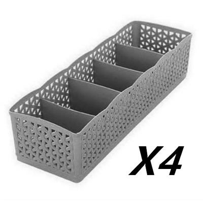 Organizador de Plástico Apilable 5 Compartimentos para Ropa Interior y Calcetines - Image 16