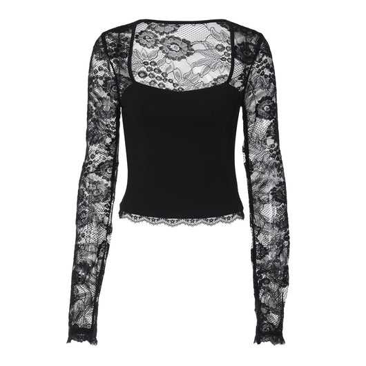Blusa Manga Larga con Detalles de Encaje Calado - Image 21