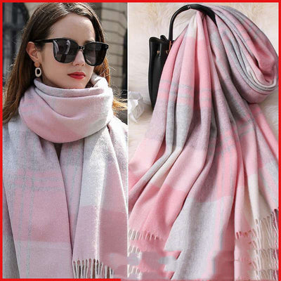 Bufanda Escocesa con Flecos de Lana Pura - Estilo Británico Clásico - Image 11