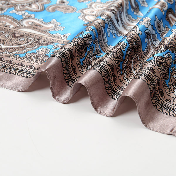 Pañuelo Estampado Paisley 90x90 cm - Chal Retro Elegante