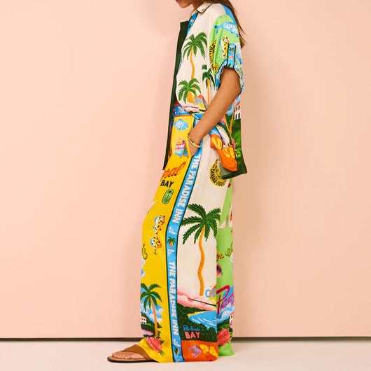 Traje Casual Dos Piezas con Estampado Suelto - Image 11