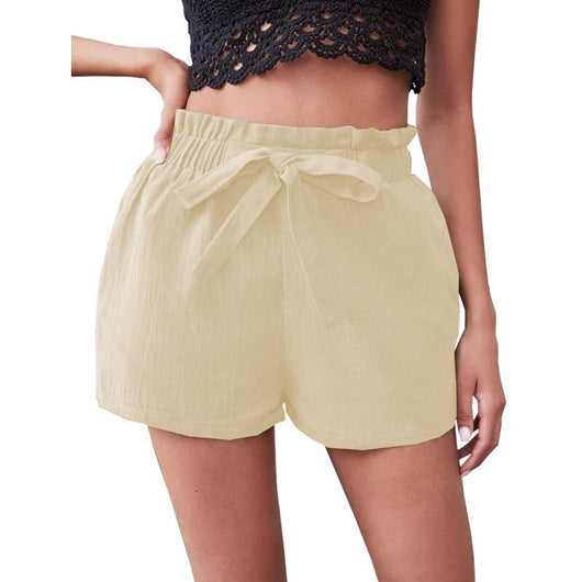Shorts Casuales Cintura Media con Moño para Mujer - Image 2