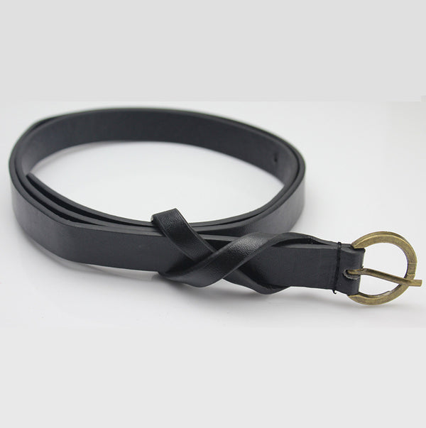 Cinturón Retro Cobre Figure 8 Ultrafino y Elegante para Mujer