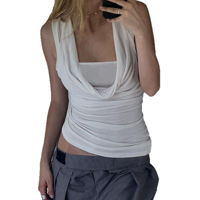 Chaleco Elegante con Cuello Postizo Desmontable - Image 5