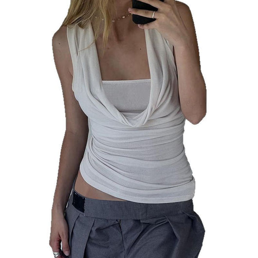 Chaleco Elegante con Cuello Postizo Desmontable - Image 5