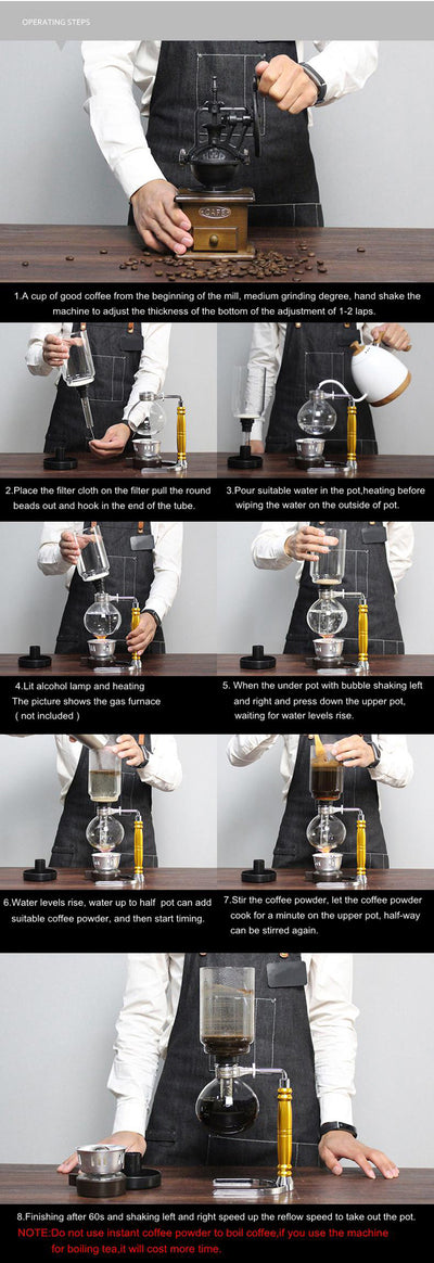 Cafetera de Vacío Sifón - Máquina de Café Artesanal en Vidrio - Image 20