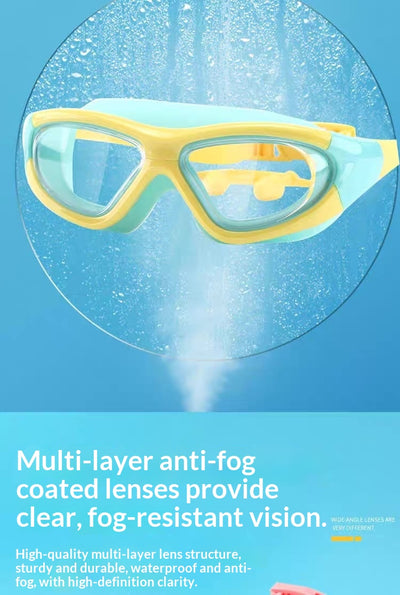 Gafas de Natación Infantiles Antivaho con Tapones Auditivos Integrados - Image 24