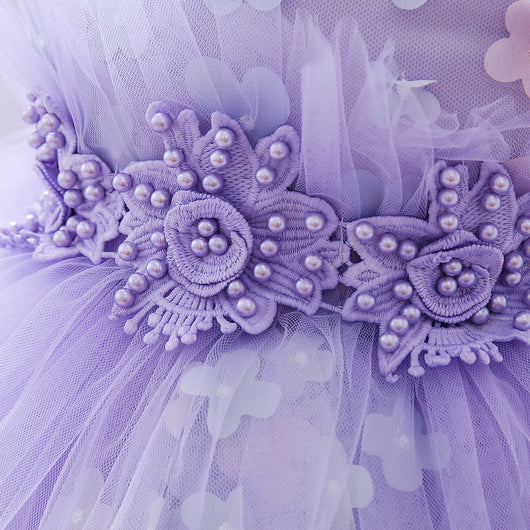 Vestido Niña con Flores 3D Esponjoso - Image 22
