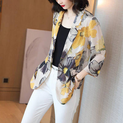 Blazer Suelto de Temperamento Femenino con Mangas 3/4 - Image 3