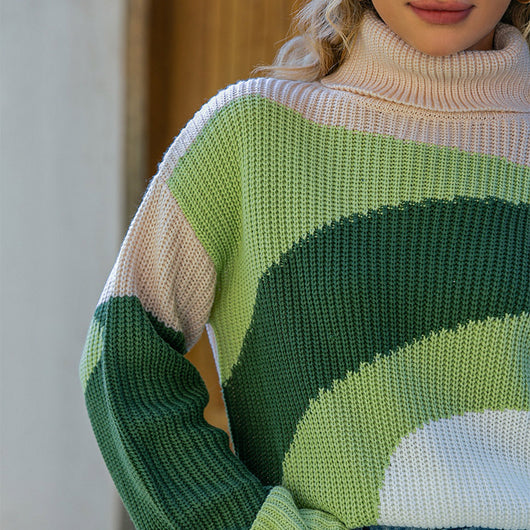 Suéter Cuello Alto Tejido para Mujer - Pullover Manga Larga Cálido - Image 4