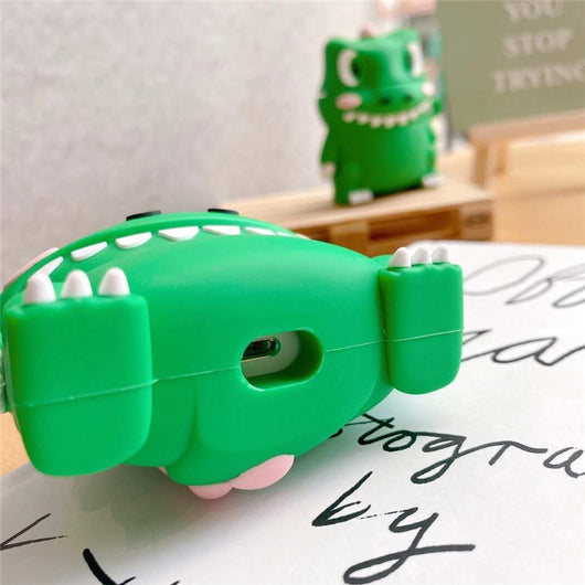 Funda Protectora para Audífonos Bluetooth con Diseño 3D de Dinosaurio en Silicona Suave - Image 10