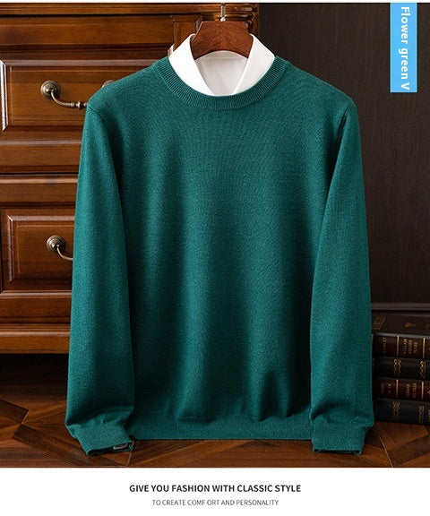 Suéter Holgado de Cuello Redondo para Hombre - Manga Larga Casual y Profesional - Image 30