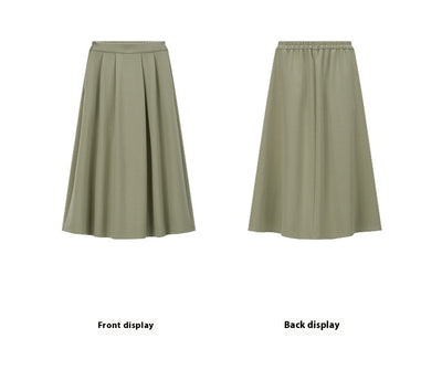 Falda Sastre Casual Verde Guisante para Mujer - Image 28