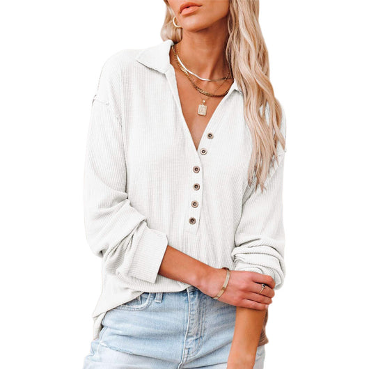 Camisa de Manga Larga a Rayas con Solapa - Diseño Casual Versátil - Image 6