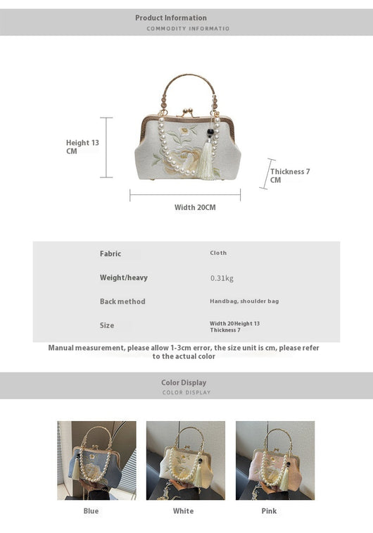 Bolso Crossbody Bordado Estilo Chino Han Tradicional Premium - Image 9