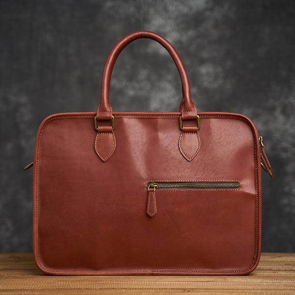 Bolso Horizontal de Cuero Genuino para Hombre Estilo Retro