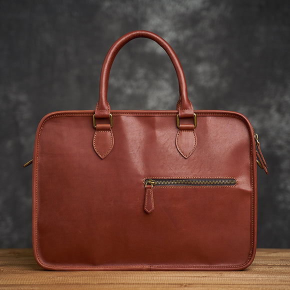 Bolso Horizontal de Cuero Genuino para Hombre Estilo Retro