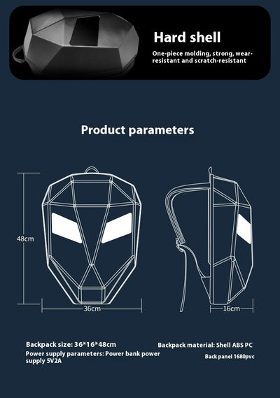 Mochila Impermeable con Casco de Motocicleta y Luz Nocturna - Image 13