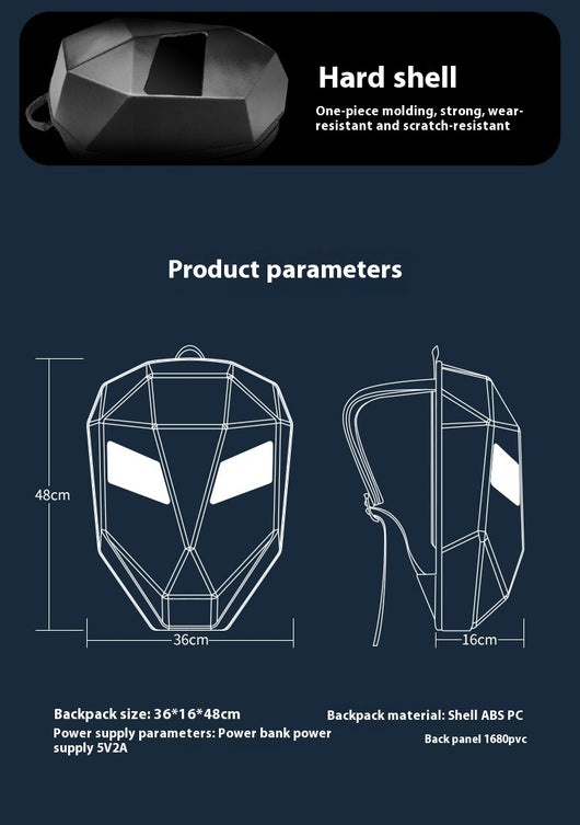 Mochila Impermeable con Casco de Motocicleta y Luz Nocturna - Image 13