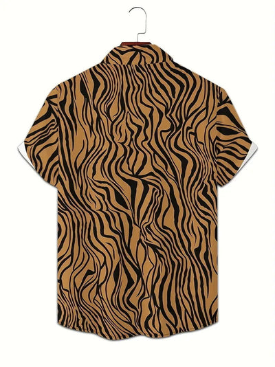 Camisa Manga Corta Hombre con Estampado Geométrico Moderno - Image 23