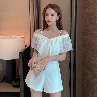 Jumpsuit Asimétrico con Volantes para Mujer - Talla Pequeña