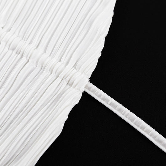 Conjunto de Pantalón Ancho Cintura Alta y Chaleco Plisado sin Mangas - Blanco - Image 20