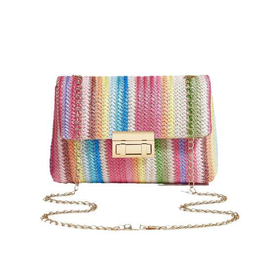 Bolsa de Hombro Tejida con Cierre de Candado para Mujer - Image 2