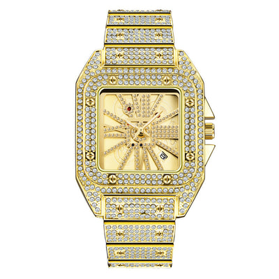 Reloj Hombre Hip Hop Diamantes Esfera Grande Cuarzo - Image 3