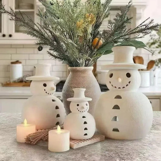 Adorno Navideño Muñeco de Nieve Retro en Resina - Image 8