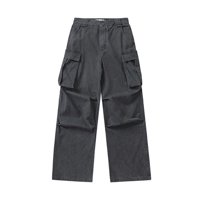 Pantalones Holgados Rectos de Cintura Alta con Pliegues y Detalles Gastados - Image 12