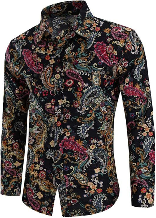 Camisa Manga Larga Estampado Floral para Hombre - Image 16