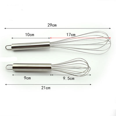 Batidor Manual de Acero Inoxidable 8 Pulgadas para Cocina - Image 5