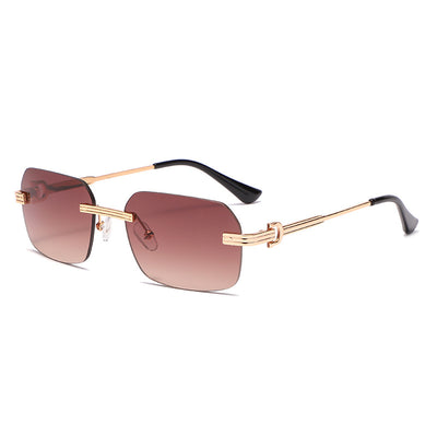 Gafas de Sol Cuadradas con Corte de Cristal Irregular - Image 16