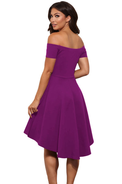 Vestido Asimétrico con Falda Volante y Manga Corta - Image 18
