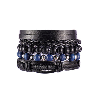 Pulsera de Cuero Auténtico Tejida con Cuentas - Estilo Étnico Retro - Image 29