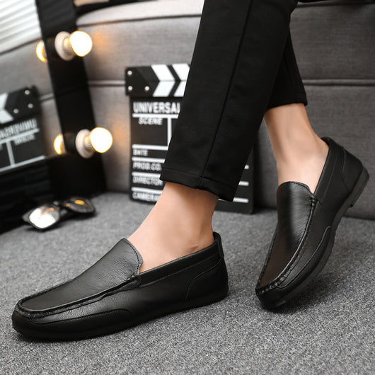 Zapatos Casuales de Cuero Estilo Coreano para Hombre - Diseño Fresco de Verano - Image 4