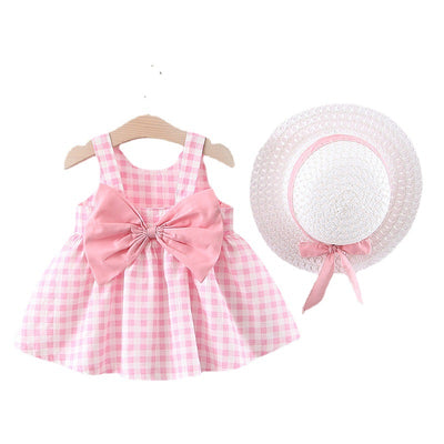 Falda Cuadrille para Niña con Sombrero de Paja Incluido - Image 3