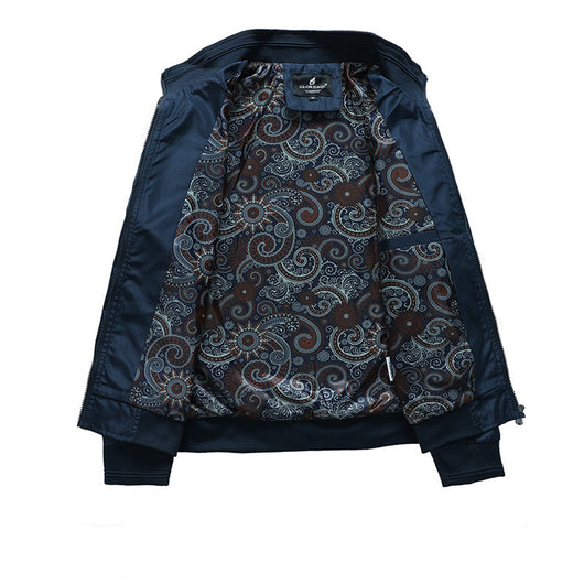 Chaqueta Casual de Hombre Cuello de Pie Primavera Otoño - Image 14