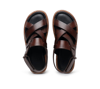 Sandalias Casuales de Cuero Genuino para Hombre - Comodidad de Verano - Image 10