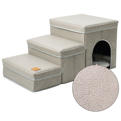 Cama Elevada Multifuncional para Mascotas con Escaleras - Image 7