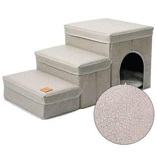 Cama Elevada Multifuncional para Mascotas con Escaleras - Image 7
