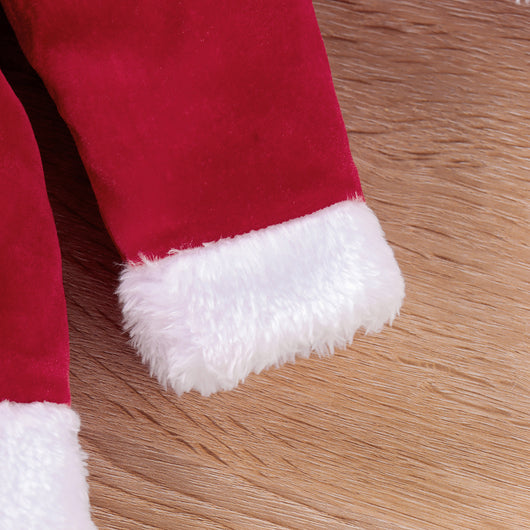 Enterizo Navideño de Felpa con Manga Larga y Gorro Coordinado - Image 8