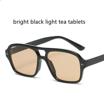 Gafas de Sol Retro Puente Doble Poligonales Unisex - Image 7