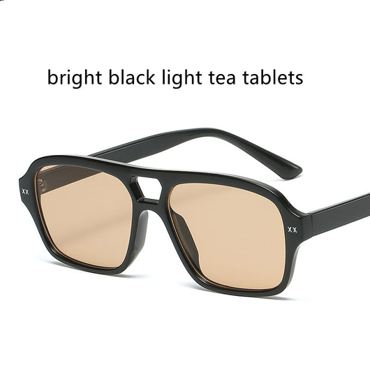Gafas de Sol Retro Puente Doble Poligonales Unisex - Image 7