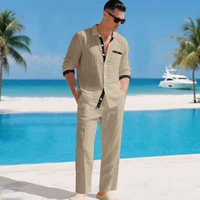 Conjunto de Lino para Hombre: Camisa y Pantalón - Image 9