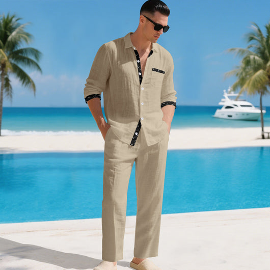 Conjunto de Lino para Hombre: Camisa y Pantalón - Image 9