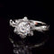Anillo de Diamante Moissanita de Lujo con Incrustaciones Románticas - Primera Nieve